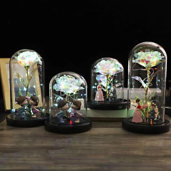 24k gold rose galaxy rose in forbidden glass 24k reg rose 24k rainbow rose