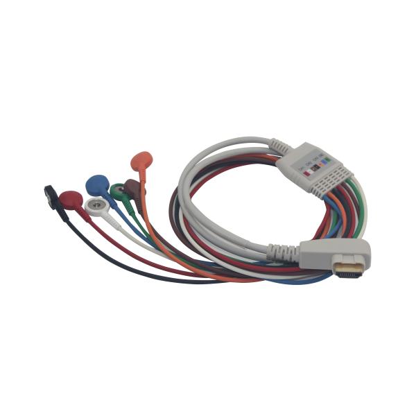 3.4 Meter 7 Lead Ecg Holter Cable For DMS 300-3A