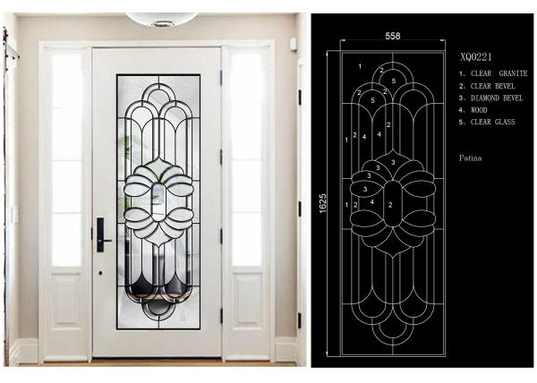Refracted Light Translucent Stained Glass Window Panels Temperature Control