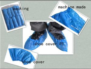 China PE CPE PP Non Slip Disposable Shoe Covers Blue Rainproof 1.5G~7G Weight on sale