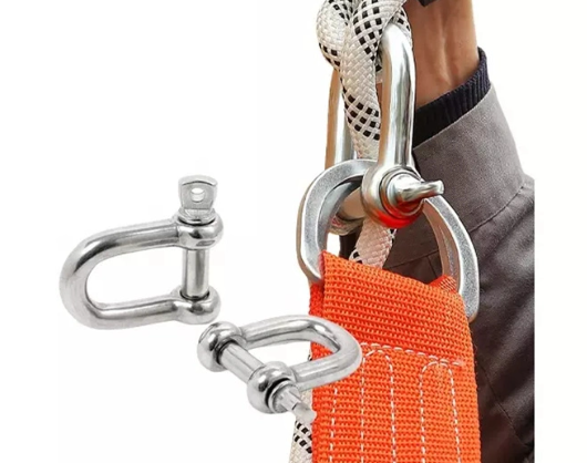 Polished Finish OEM 304 316 Stainless Steel Us Bolt Type Chain Shackle D Shackle