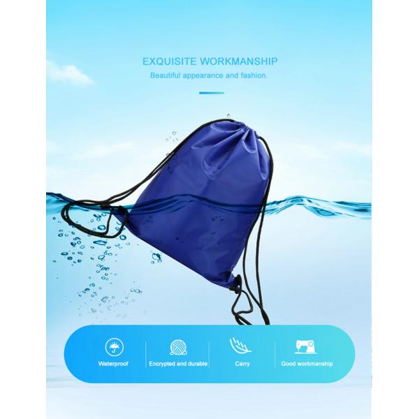 Water Repellent Polyester Drawstring Backpack Customizable For Men / Women / Kids