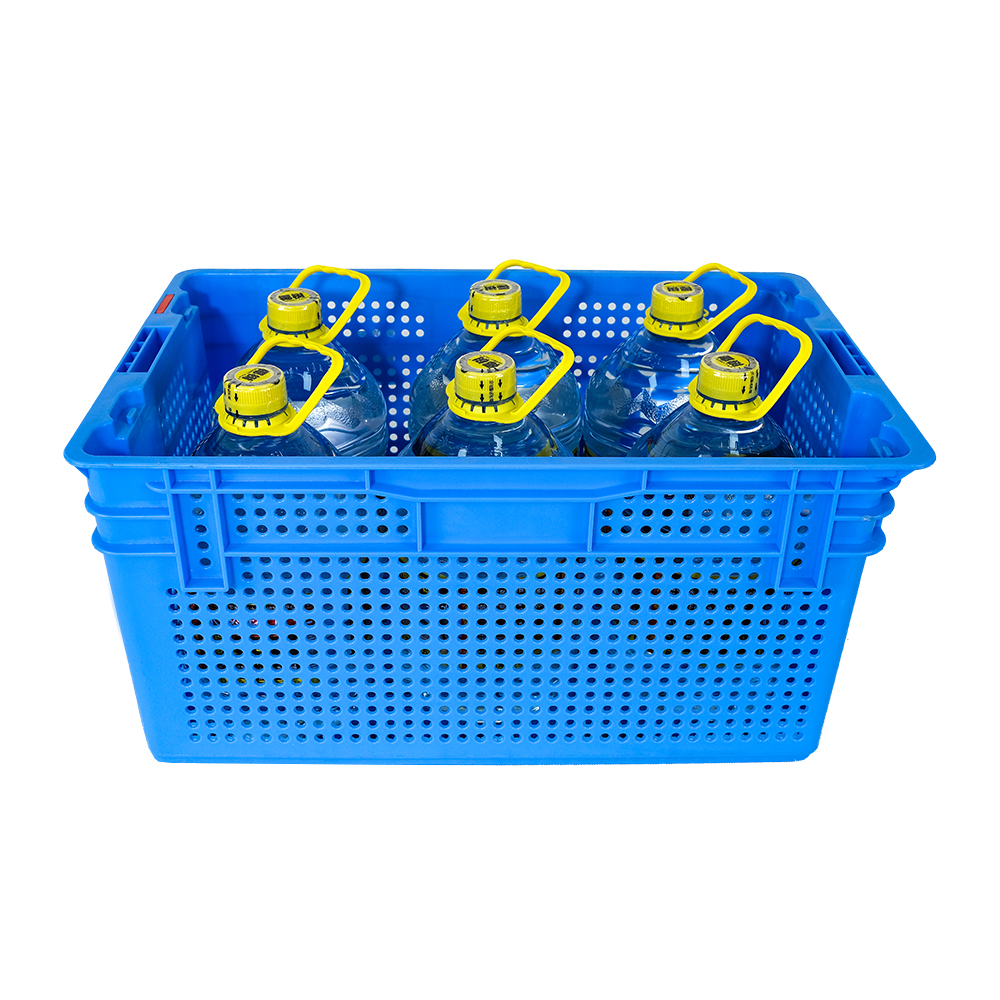 Supermarket Customized Color Plastic Mesh Crate for Dislocation Vegetables and Fruits