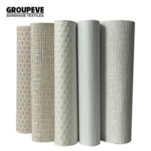 High End White Coated 100% Polyester Blackout Roman Shades Blinds Fabrics For