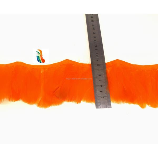 Dyed Goose Nagoire Feather Fringe Trim with Satin Ribbon and Fashionable