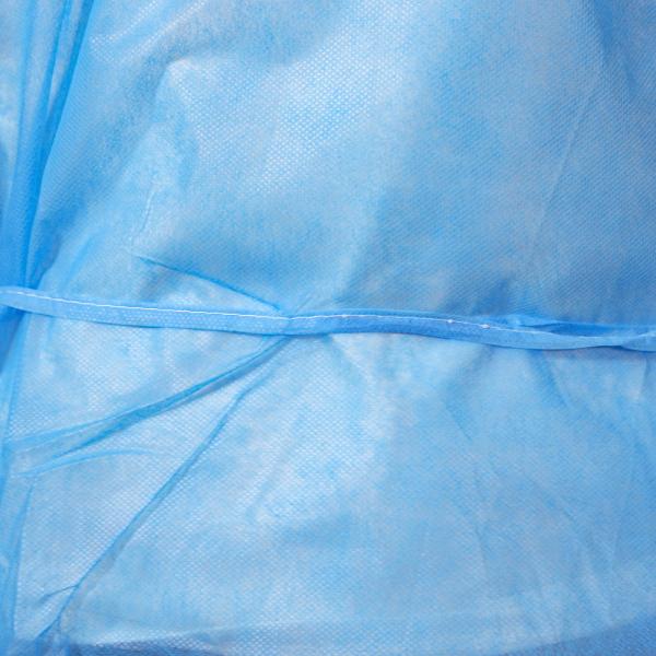 Non Sterile Disposable Waterproof Isolation Surgical Gown Light Blue PP