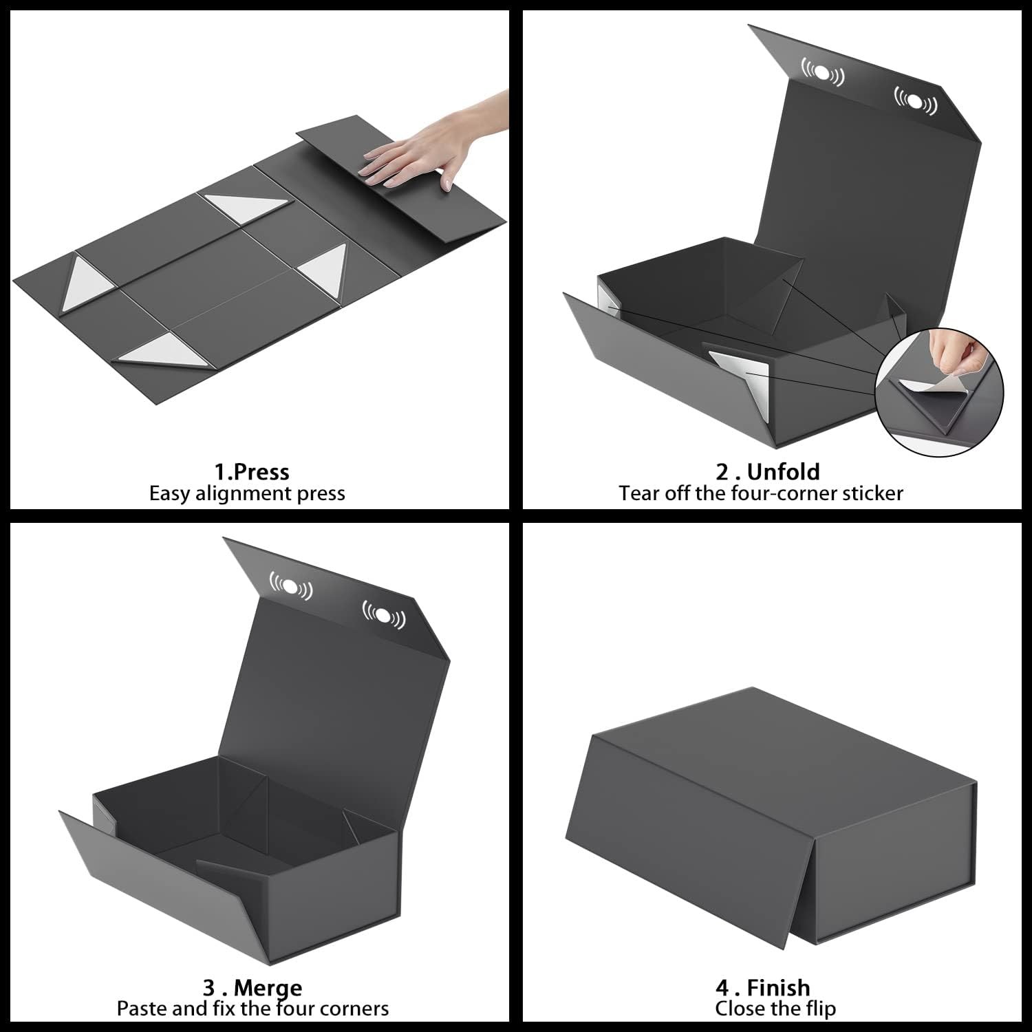 Die Cut Foldable Packaging Boxes for Folding Gift Box in Foldable Design