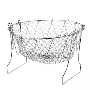 Quality Foldable Chef Basket / French Fry Basket Durable Stainless Steel 304 Made wholesale