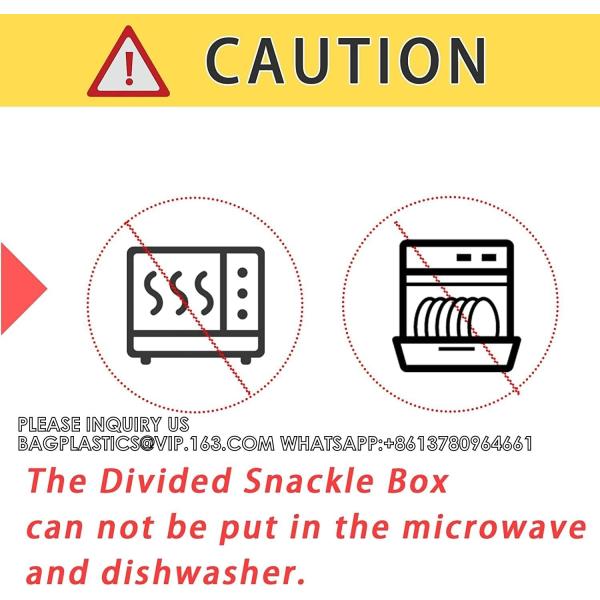 Veggie Tray With Lid 5 Compartment Food Container With Dividers Large Serving Tray Travel Snack Containers Stackable