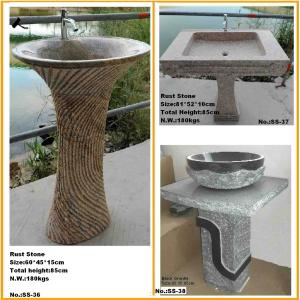 Quality Natural Stone Round Bowl Pedestal Sink for Kitchen wholesale