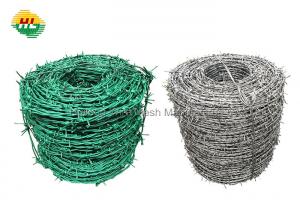 China PVC Coated Galvanized Barbed Wire Light Duty Flexible 1.5-3cm Length on sale