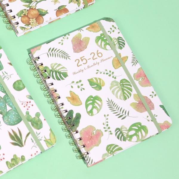 Vintage Embossed Spiral Hardcover Notebook A5 Lined Dot-Grid