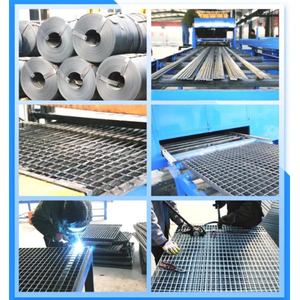 Walkway Yellow Equivalent Nosing Hot Galvanized Steel Grating 30x5mm 30x100cm