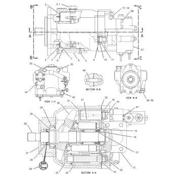 Caterpillar 1712092 Parts scheme PUMP GP-PISTON