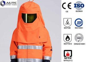 China Orange S-3XL Welding Protective Clothing Arc Flash Proof Full Size For ASTM F19 on sale