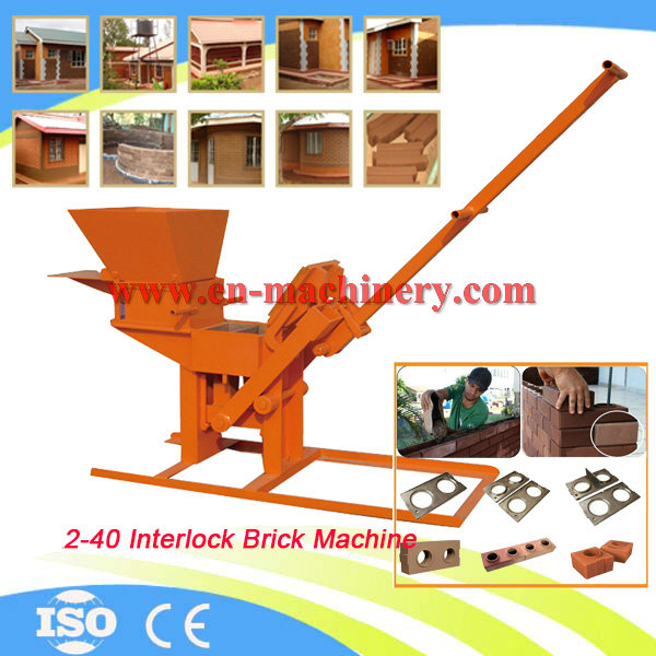 Clay Block Machine 2-40 Moulds Manual Brick Making Machinery For Sale Machine