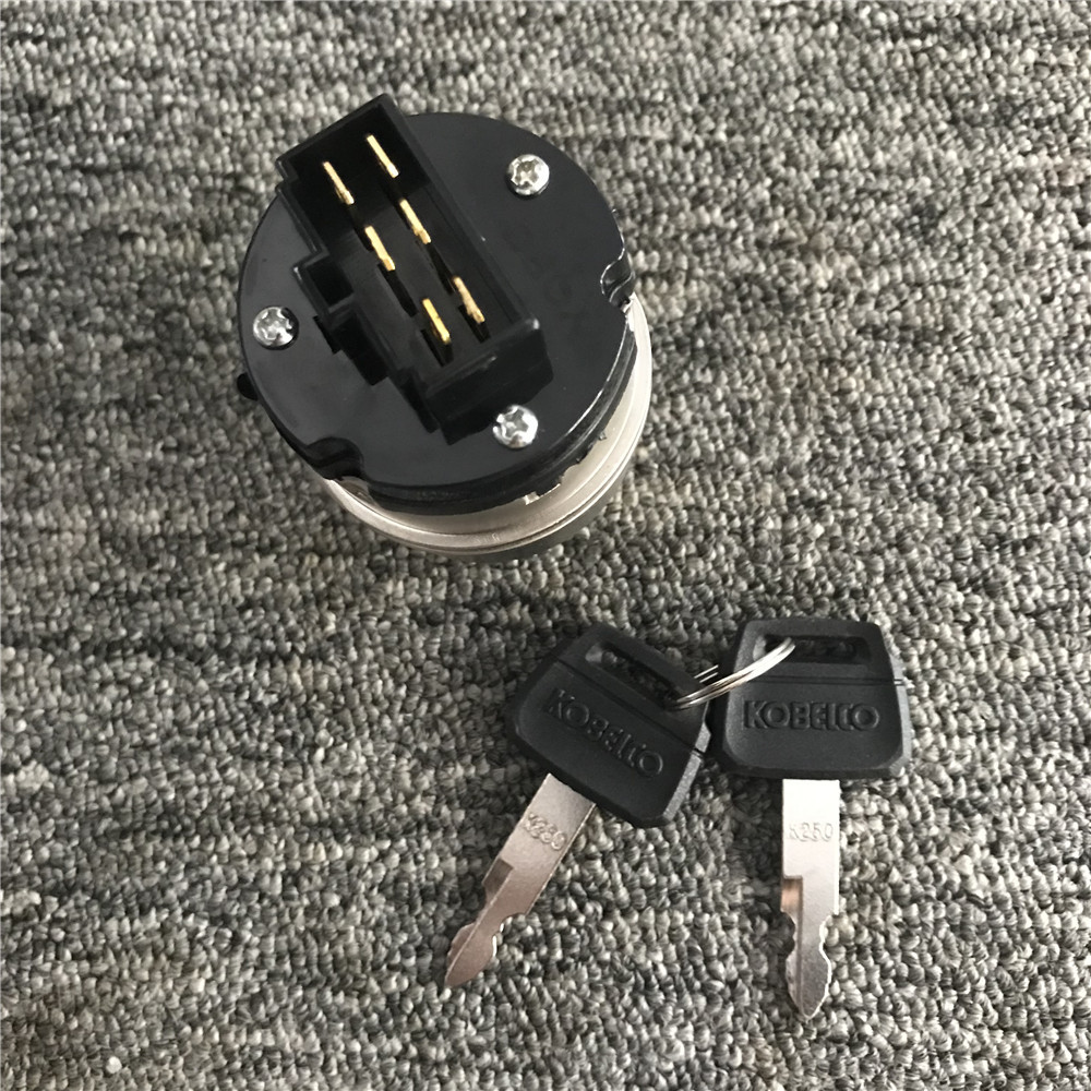 Kobelco Excavator Lock Key Switch E235 SK200/210/SK250-260/350-8 Super 8 Start Ignition Switch