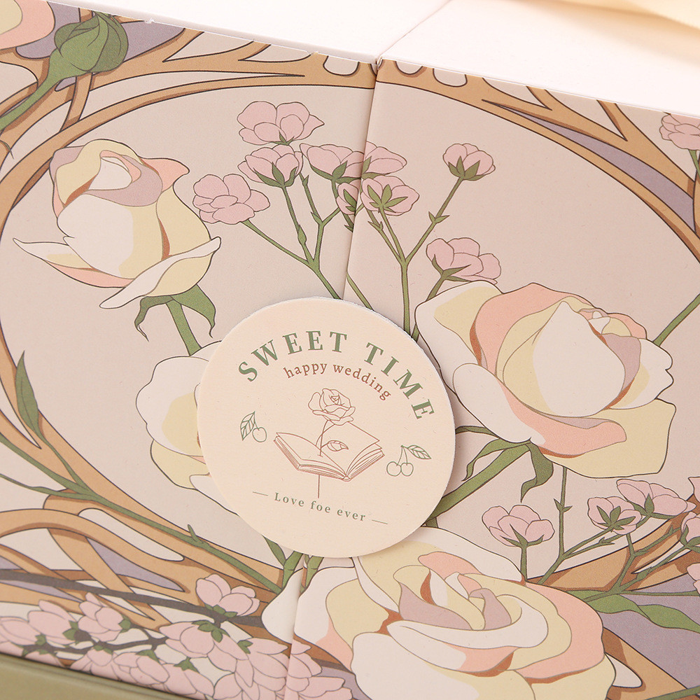 Wedding Scented Candle Luxury Paperboard Gift Box With Ribbon