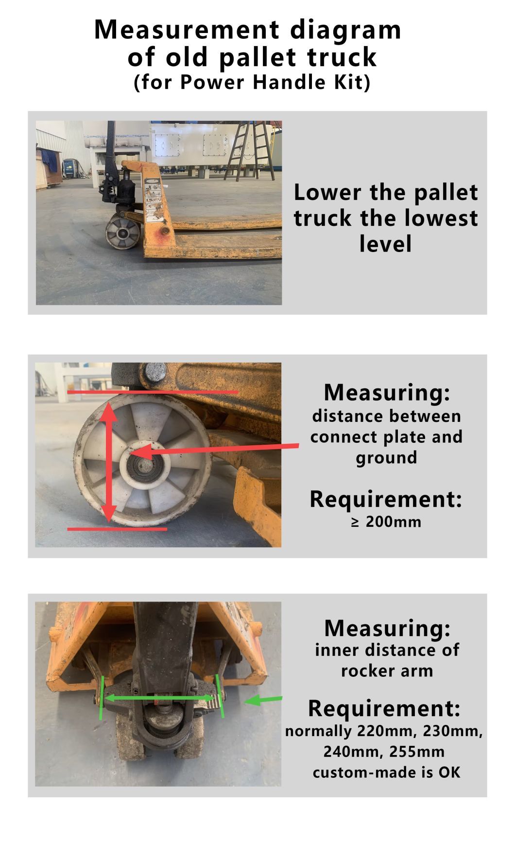 Assemble Old Manual Pallet Truck Into an Electric Power Pallet Truck