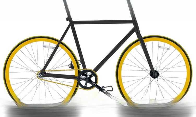GHBIKE 700c 23C Fixie Bike Fixed Gear Bike Single Speed Bike Frame Material Steel