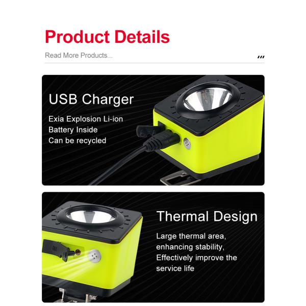 LED Mining Headlamps With Dual Light Source Industrial Explosionproof