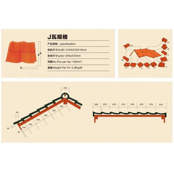 Traditional Japanese Style Clay Roof Tile Waterproof Durable Ceramic Roofing Tile for Temple Villa Courtyard Building Decoration