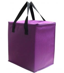 Quality Insulated Cooler Tote Bags / Disposable Lunch Bag / Purple Cooler Bag For Adults wholesale