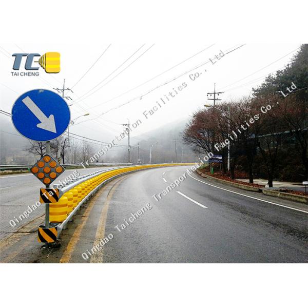 Quality Construction Safety Barriers With Polyurethane Roller , Bridge Guardrail wholesale