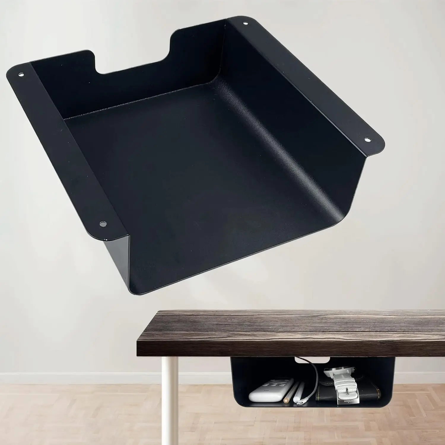 Carbon Steel Under Desk Storage Shelf Good Organizer for Adjustable Stand Up Desk