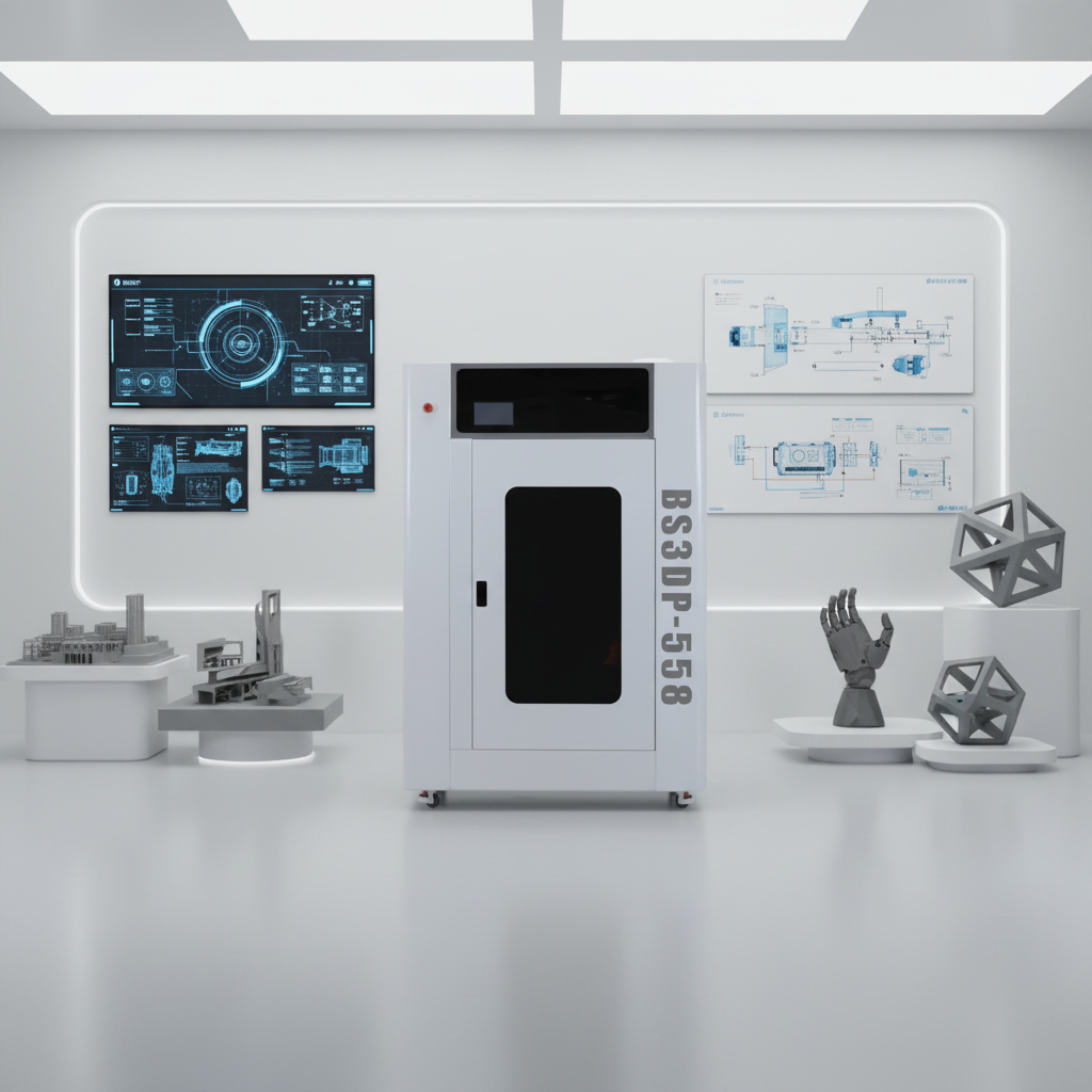 BS3DP-558 3D Printer Driver/Software Solution 430x700 mm Build Volume Auto Leveling Dual Extruder ABS/PLA Resin Rapid
