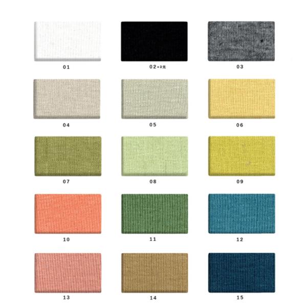 Custom Elastane Garment Cloth Solid 93% Cotton 7% Spandex 40S 220Gsm Knit Slub 1X1 Rib Fabric Cotton Fabric Roll