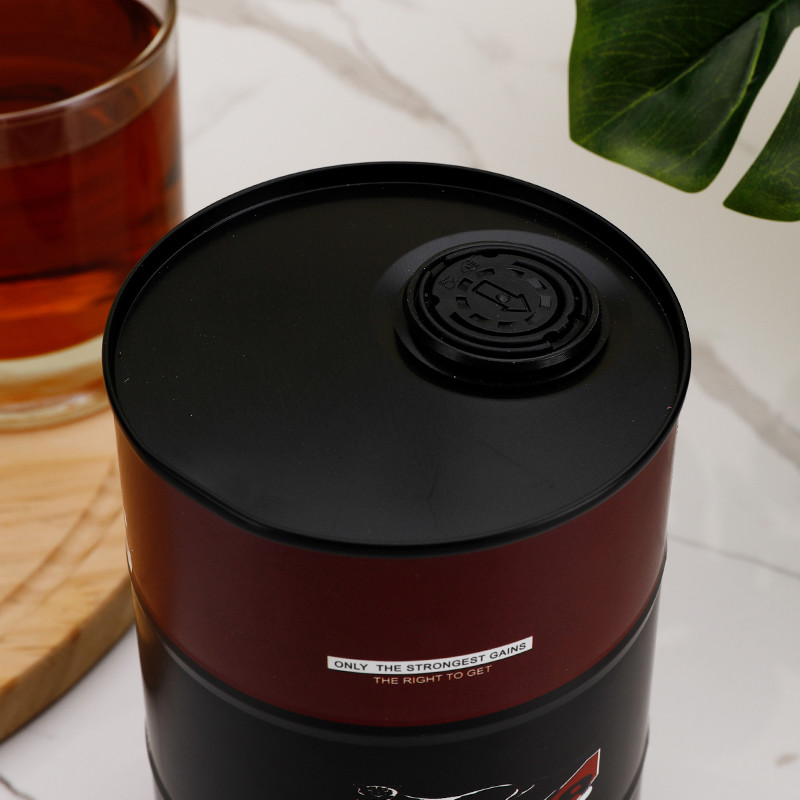 PMS Printing 750ml Alcohol Tin Barrel CMYK For Whiskey Cocktail Vodka