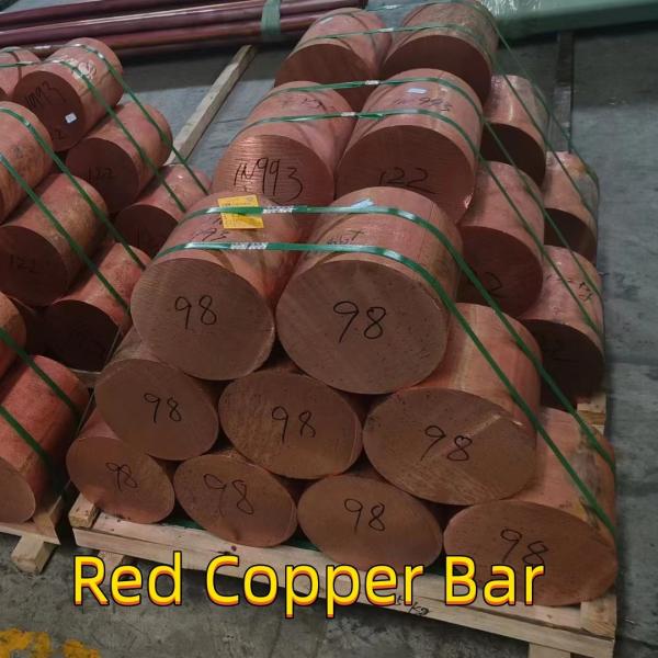 Pure 99.9% Red Copper Bar 150mm OD Red Copper Earthing Rod For Electrical installations