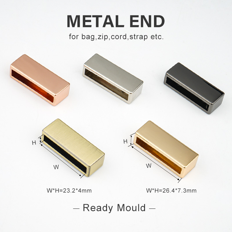 11 20 23 25mm Metal Zipper End Stopper Customized Rose Gold Silver Zip End for Handbag