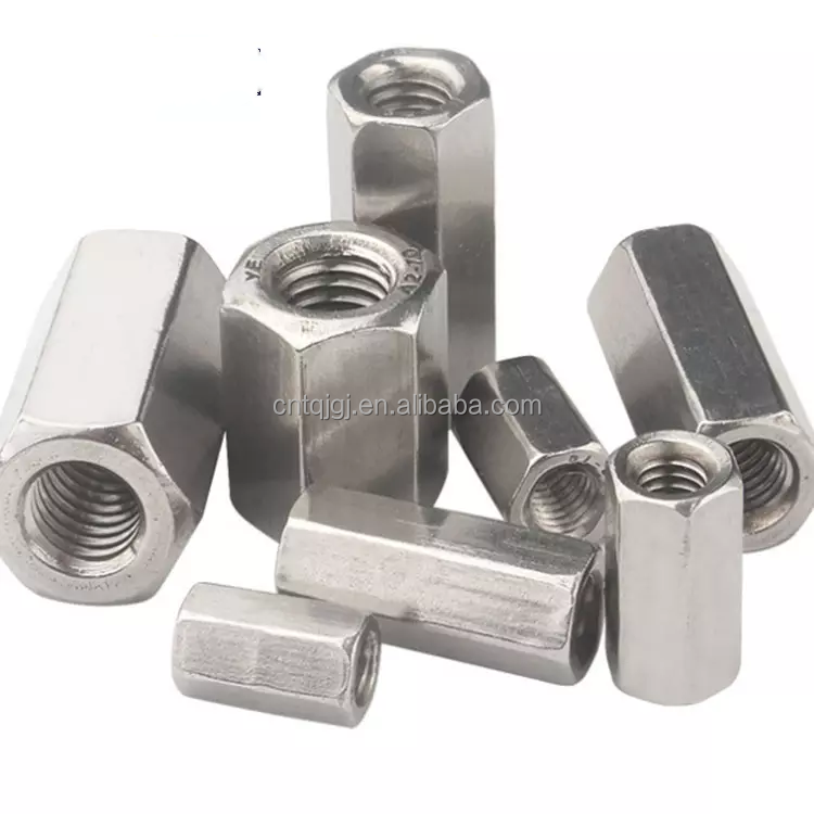 Water Treatment 304 Stainless Steel Nuts Round Coupling Connector Nut for Metric Measurement System and DIN Standard Threaded Coupling