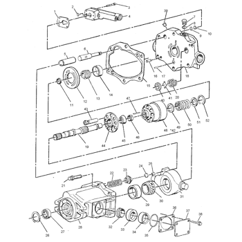 Caterpillar 4T6895 Parts scheme PUMP GP-PISTON