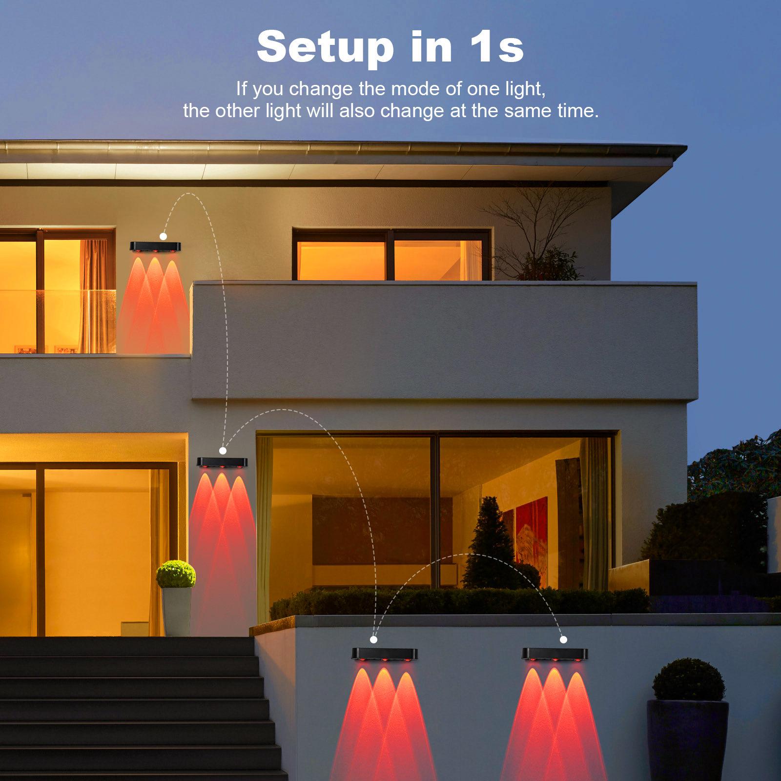 Garden Wall Solar Deck Light with 20 Hours Working Time and IP68 Waterproof Rating