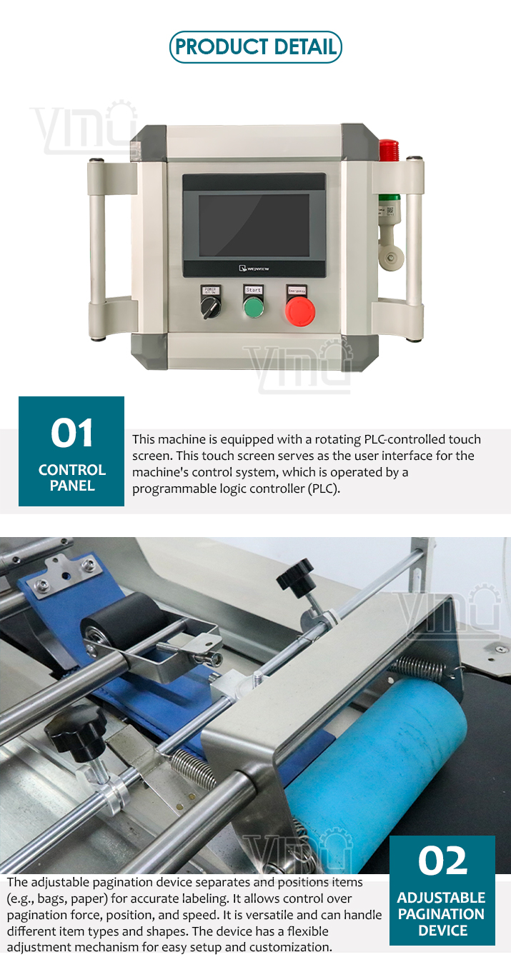 YIMU YM210D Automatic Rfid Hang Tag Cardboard Label Applicator Pouch Paging Labeling Machine
