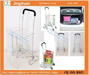 Quality RE1109L shopping trolley, Aluminum Folding Shopping Grocery laundry Cart with Swivel Wheel wholesale