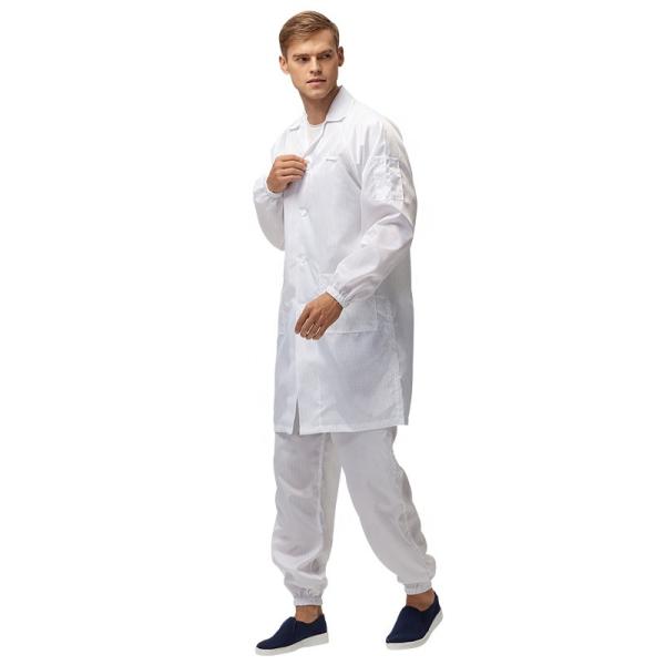 ESD Anti Static Cloth Waterproof Garment Zippers Dustproof For Cleanroom