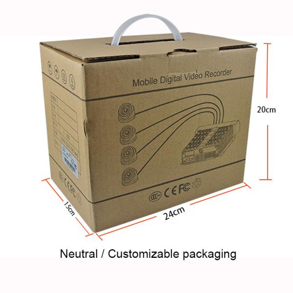 720P Full AHD Car Mobile DVR Dual SD Card 4 channels With 4G GPS Wifi Optional