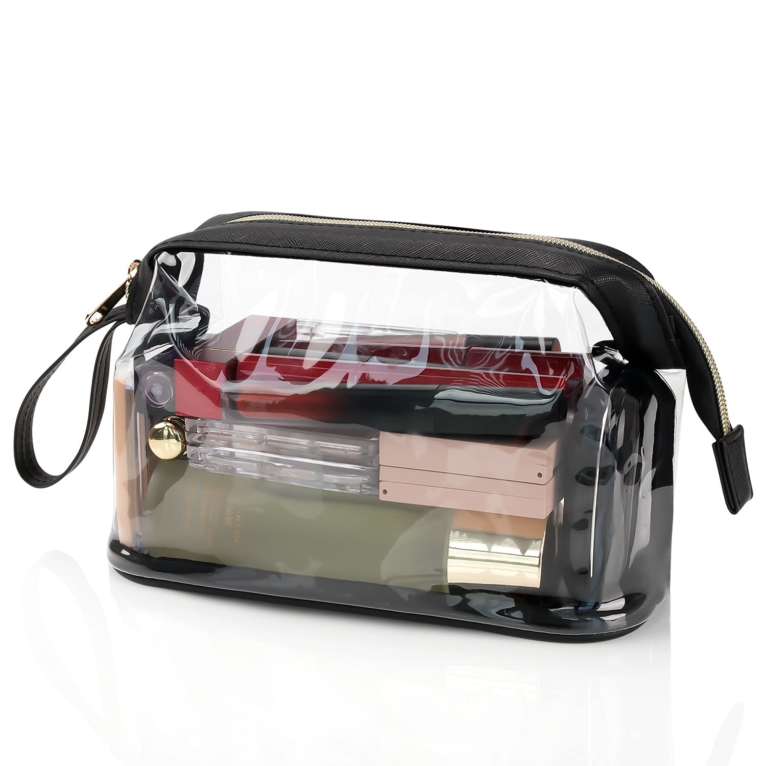 Large Travel Cosmetic Bag Waterproof Transparent Big Makeup Bags Pouch with Zipper, Clear Toiletry Bag for Women