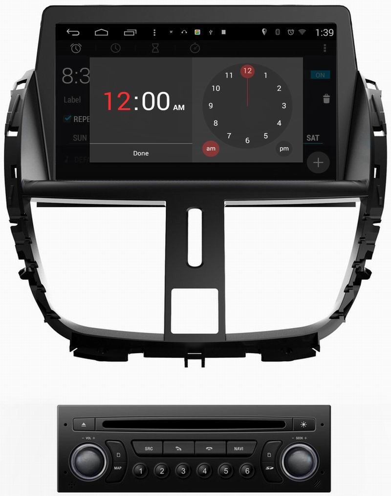 ouchuangbo car multimedia s160 for Peugeot 207 support android 4.4 gps sat nav Bluetooth phone book radio
