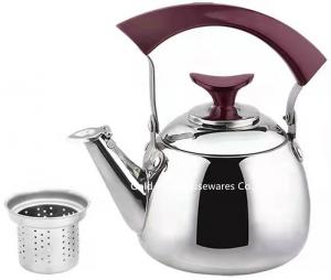 China Portable Satin finishing Stainless Steel Whistling Kettle 20cm Non Electric on sale