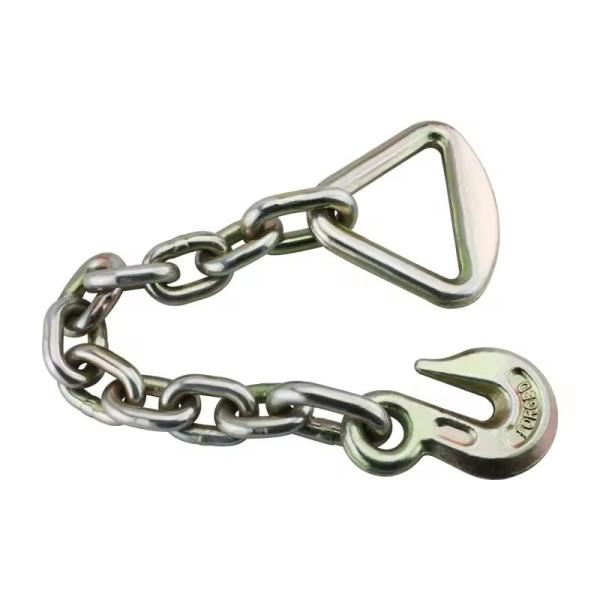 5/16" x 18" Heavy Duty Chain with 2" D-Ring 10000 Lbs and Grab Hook Standard Structure