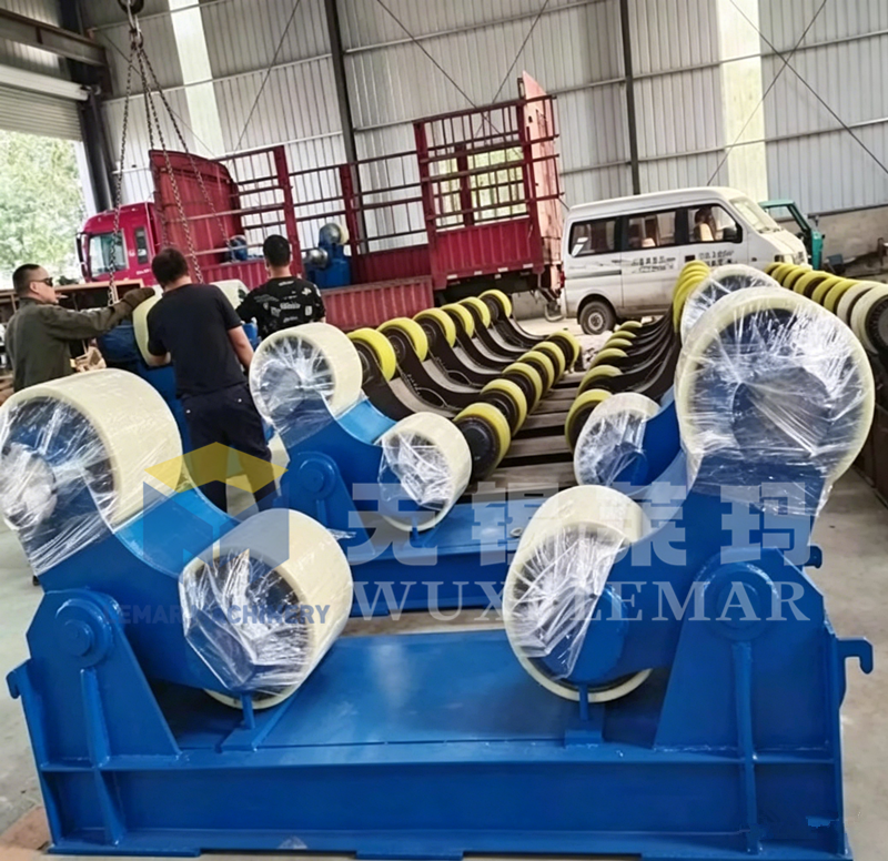Anti-slip PU Wheel 40 Ton Welding Roller Frame Pressure Vessel Use