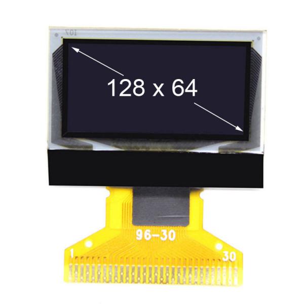 Cheap White Color 0.96inch TFT PMOLED Display manufacturer 128 * 64 Pixel for sale