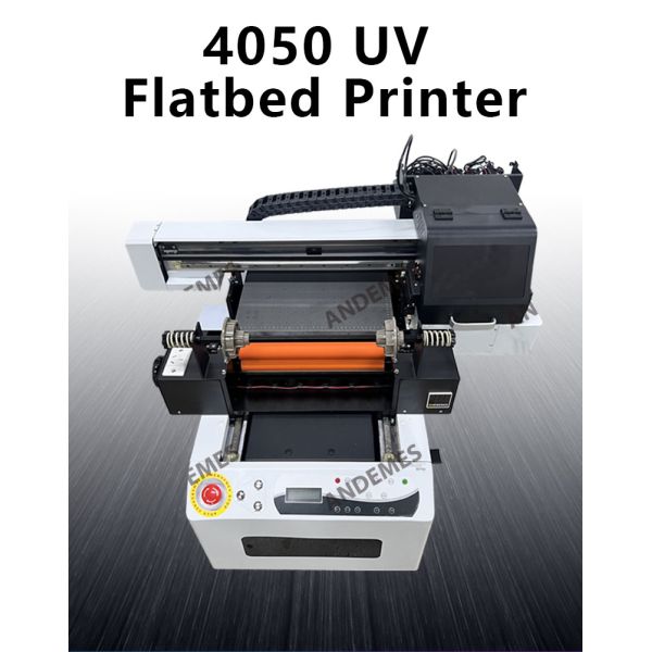 Push Button Control Type UV Flatbed Printer A2 4050 Dual Xp600 Printhead UV Printer for Small Size Industry Inkjet Printer