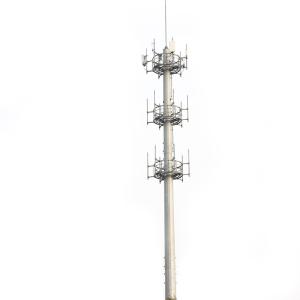 Quality 5-80m Monopole Telecommunications Tower Conical Cell Phone wholesale