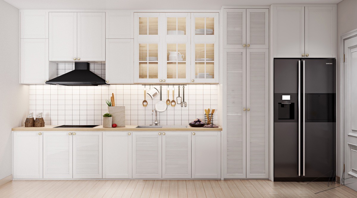 Customize Modern Modular Kitchen Cabinet With Microwave And Oven Cabinets
